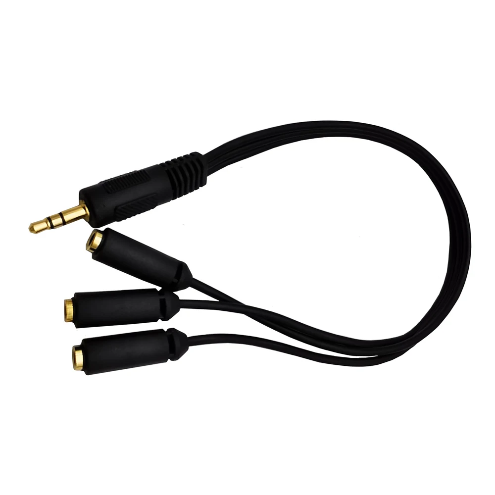 Enchufe estéreo de 3,5mm macho a 3 1/8 "3,5mm Jack estéreo hembra 1 entrada 3 salida Cable divisor de Audio estéreo de 0,3 m - imagen 4