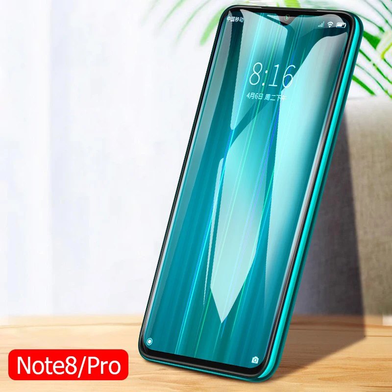 Vidrio templado para Xiaomi Redmi Note 8 Pro, cubierta completa de vidrio templado, protector, 2 uds. - imagen 5