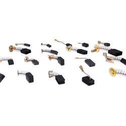Taladro de cepillo de carbono, amoladora eléctrica de repuesto de cepillo de carbono, piezas de repuesto de cobre de grafito para motores eléctricos, cepillo de grafito, 10 Uds.