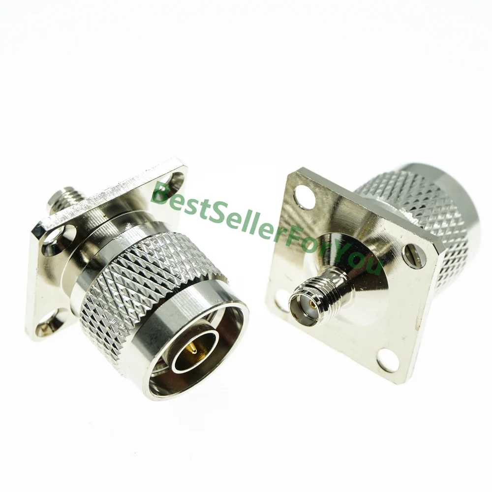 Conector de Cable adaptador RF de montaje en brida, conector macho tipo N a conector hembra SMA