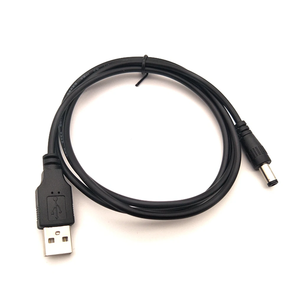 Adaptador de conector de barril 0,8 Mt, USB zu 5,5mm, 5 V USB + DC Jack Kabel Draht (5,5x2,1mm)