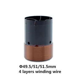 Bobina de voz para subwoofer de 4 ohmios, 4 capas, 49,5-51,5 mm