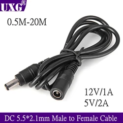 Cable Extensión 12V con conector 5.5mm para LED y Cámaras