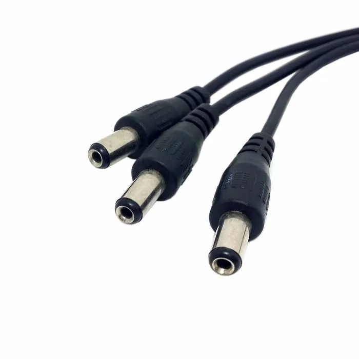 Conector de alimentación CC de 5,5x2,1mm, barril hembra a 3 enchufes macho, Cable divisor de conector de alimentación para controlador de luz LED, 40cm - imagen 2