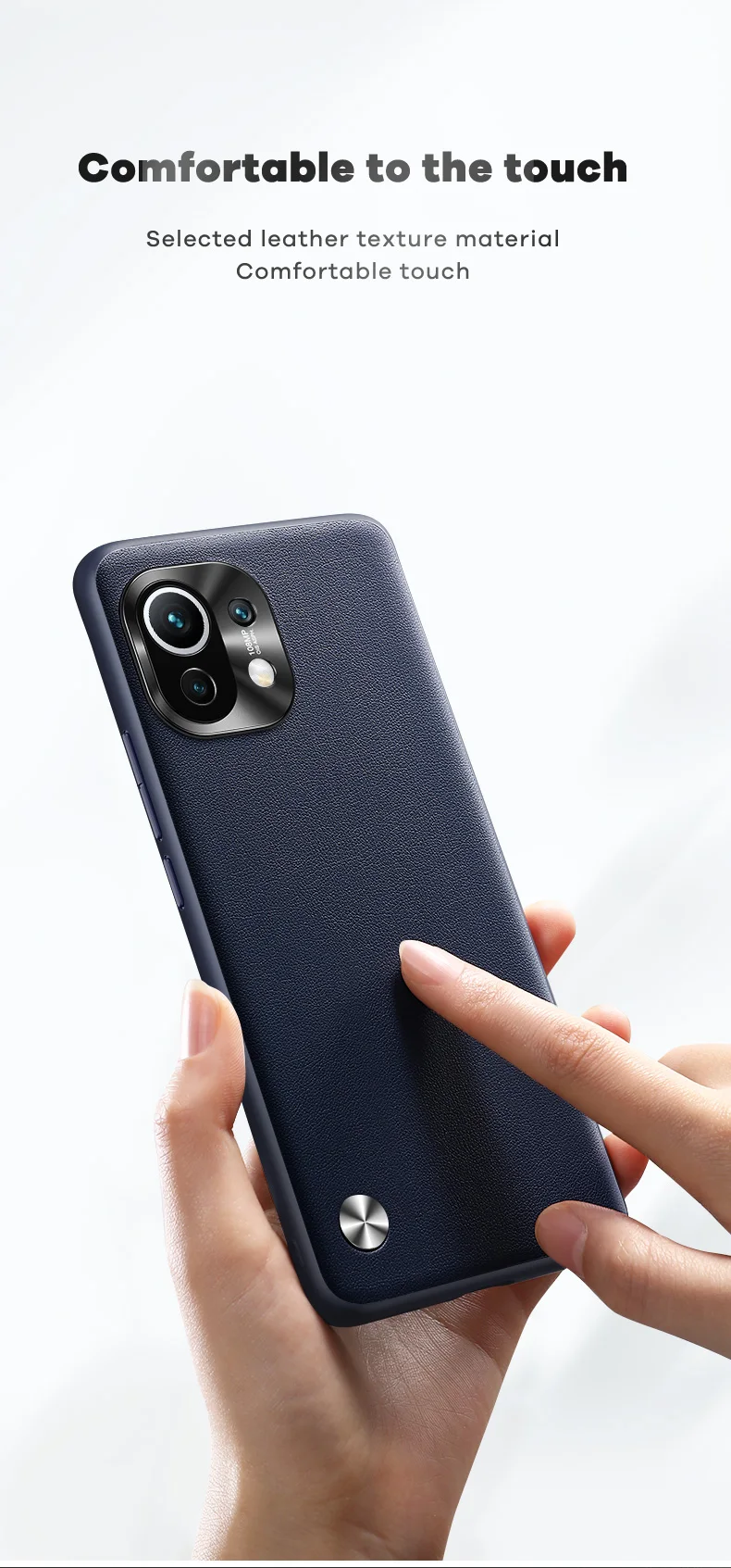 Cuero liso - Detalle textura premium