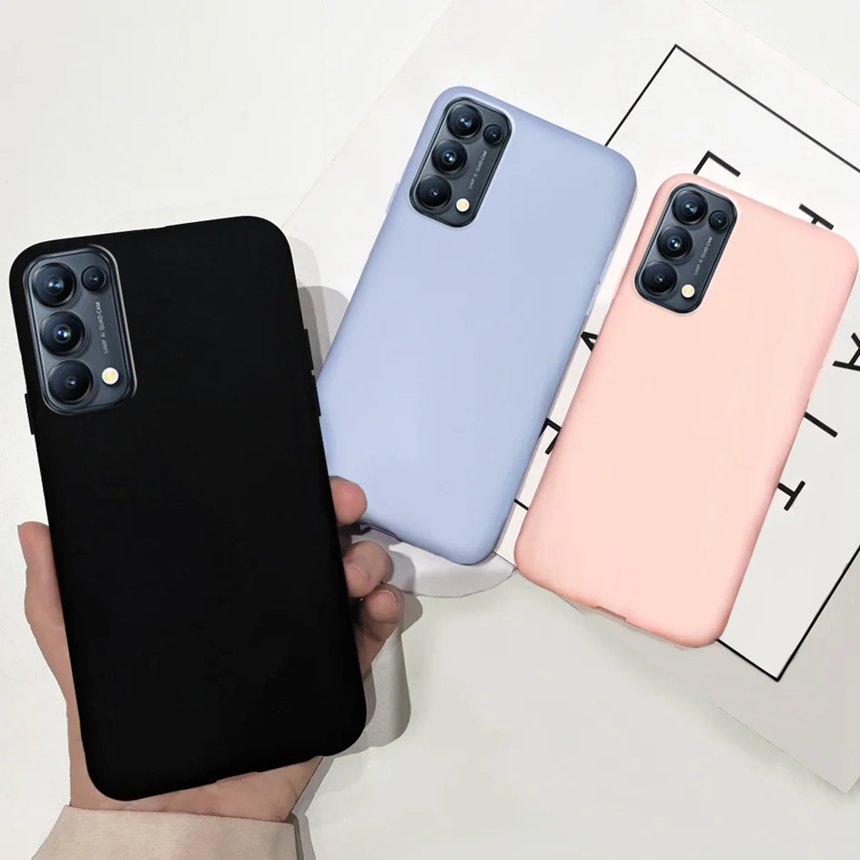 Funda suave para OPPO Reno 5 Pro 5G, carcasa de silicona mate, negra, amarilla, caramelo, delgada, para OPPO Reno 5, Reno 5 Lite - imagen 5