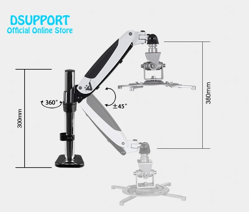 Soporte de escritorio para proyector Soporte de escritorio para proyector universal retráctil de movimiento completo - imagen 5