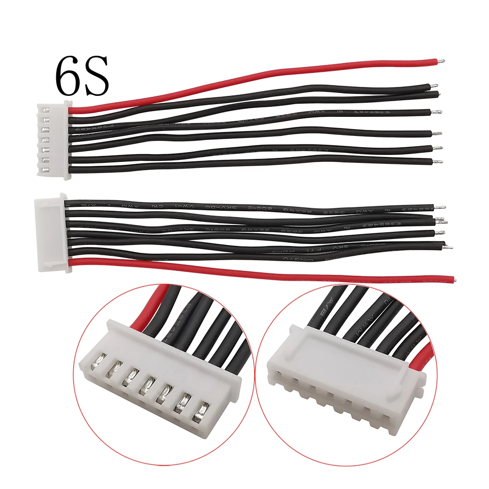 5 uds JST-XH 2,54mm paso 1/2/3/4/5/6/7S Cable equilibrador 22AWG silicona RC Lipo batería equilibrador cargador enchufe conector de Cable - imagen 5