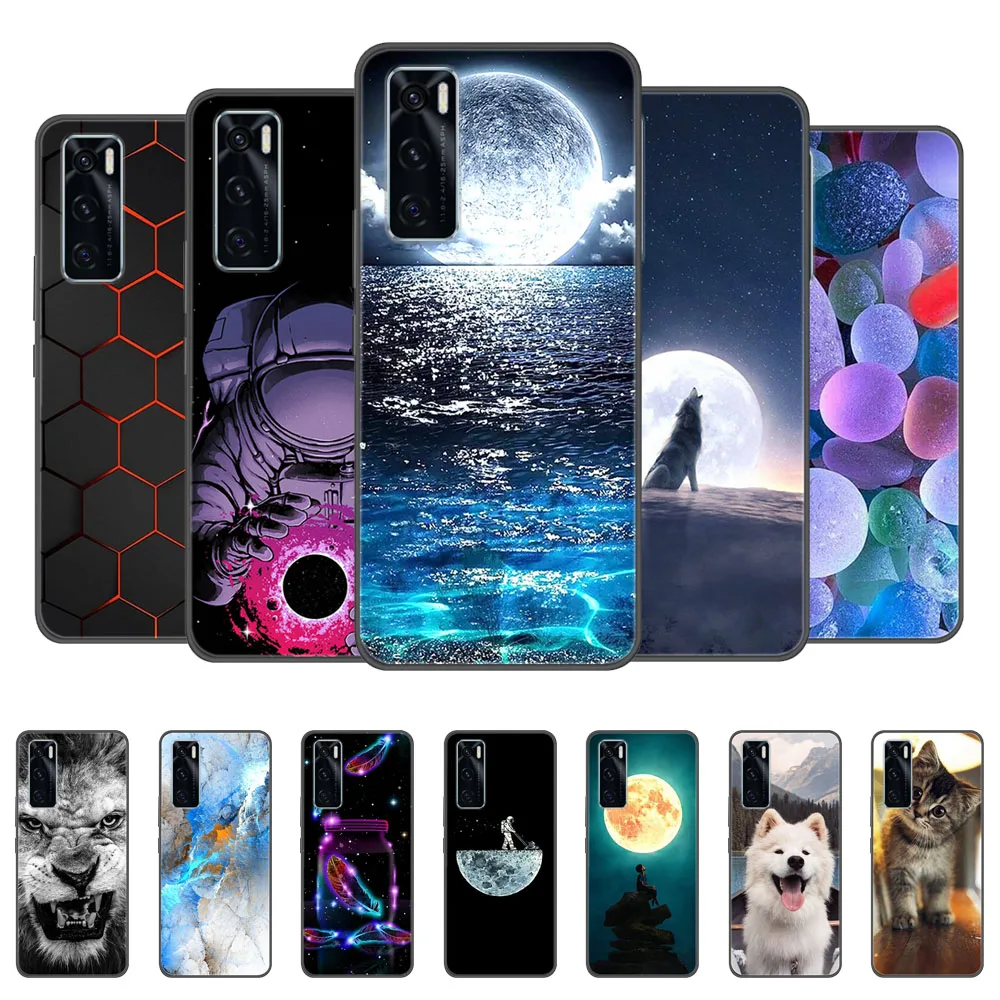 Para Vivo V20 SE funda de silicona Lobo funda de teléfono suave para Vivo V20 SE V2022 V2023 funda Vivo V20SE V 20 SE funda negra de TPU