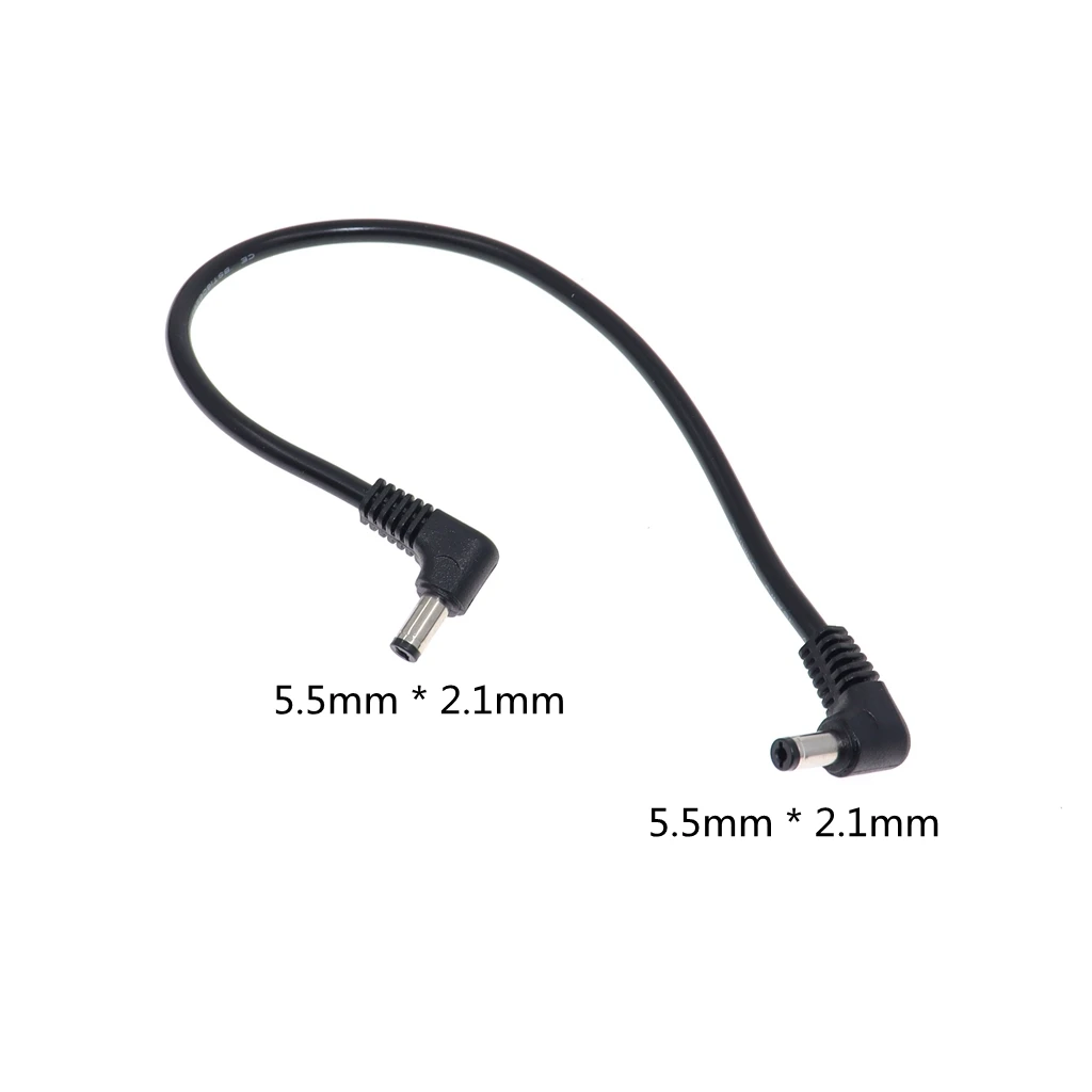 Cable de alimentación CC de 18AWG, 5,5x2,5mm/5,5*2,1mm, Cable tipo ángel de 90 grados, adaptador de suministro de enchufe de 5,5/2,1mm, 10A, 0,3 m/1,5 m