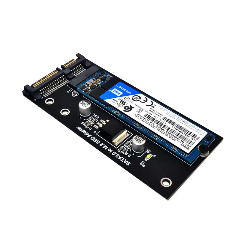 H1111Z Adaptador NGFF M.2 SATA3 a SATA para SSD Llave B 30/42/60/80mm - imagen 2