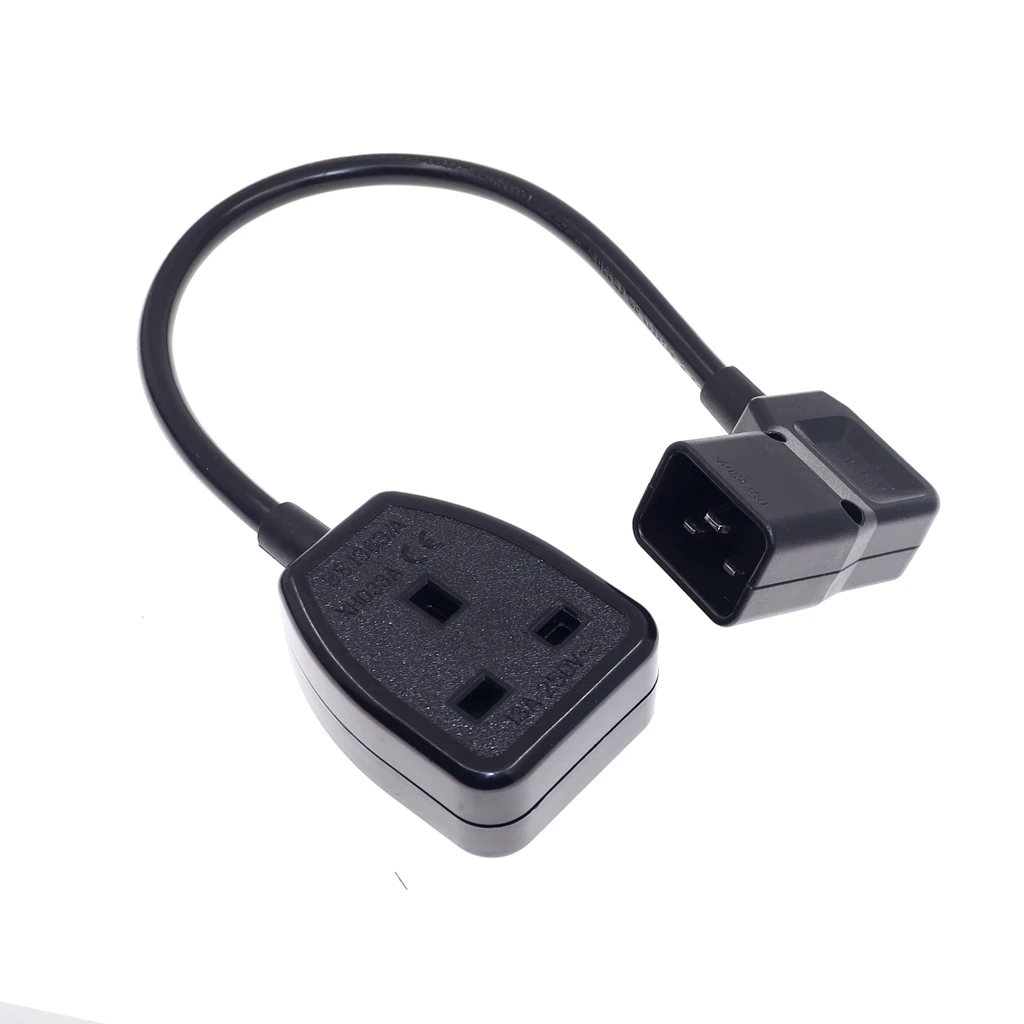 Cable convertidor de enchufe hembra IEC C20 a UK, Cable de alimentación UPS C20 macho, enchufe de 16A a UK 13A hembra, BS1363 - imagen 5