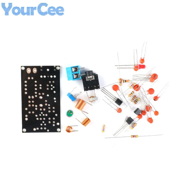 Transmisor de Radio de frecuencia FM, Kit de módulo de micrófono inalámbrico Wifi de entrenamiento electrónico DIY 1,5-9V 85-115MHZ - imagen 2