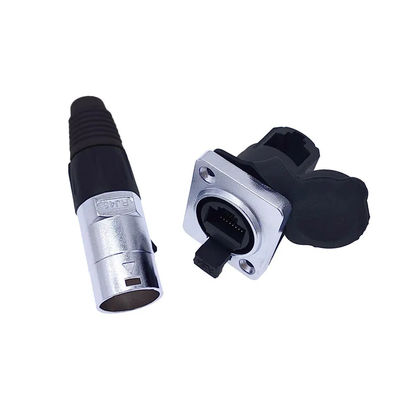 Conector RJ45 Ethernet IP65 para Panel, Estanca Antipolvo - imagen 3