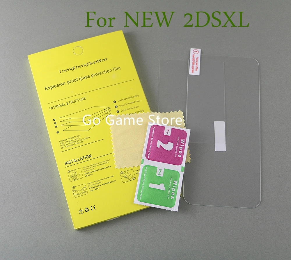 30sets Tempered Glass For Nintendo New 2DS XL LL 2DSXL 2DSLL UP + Down Screen Protector Game Console Protective Film Guard