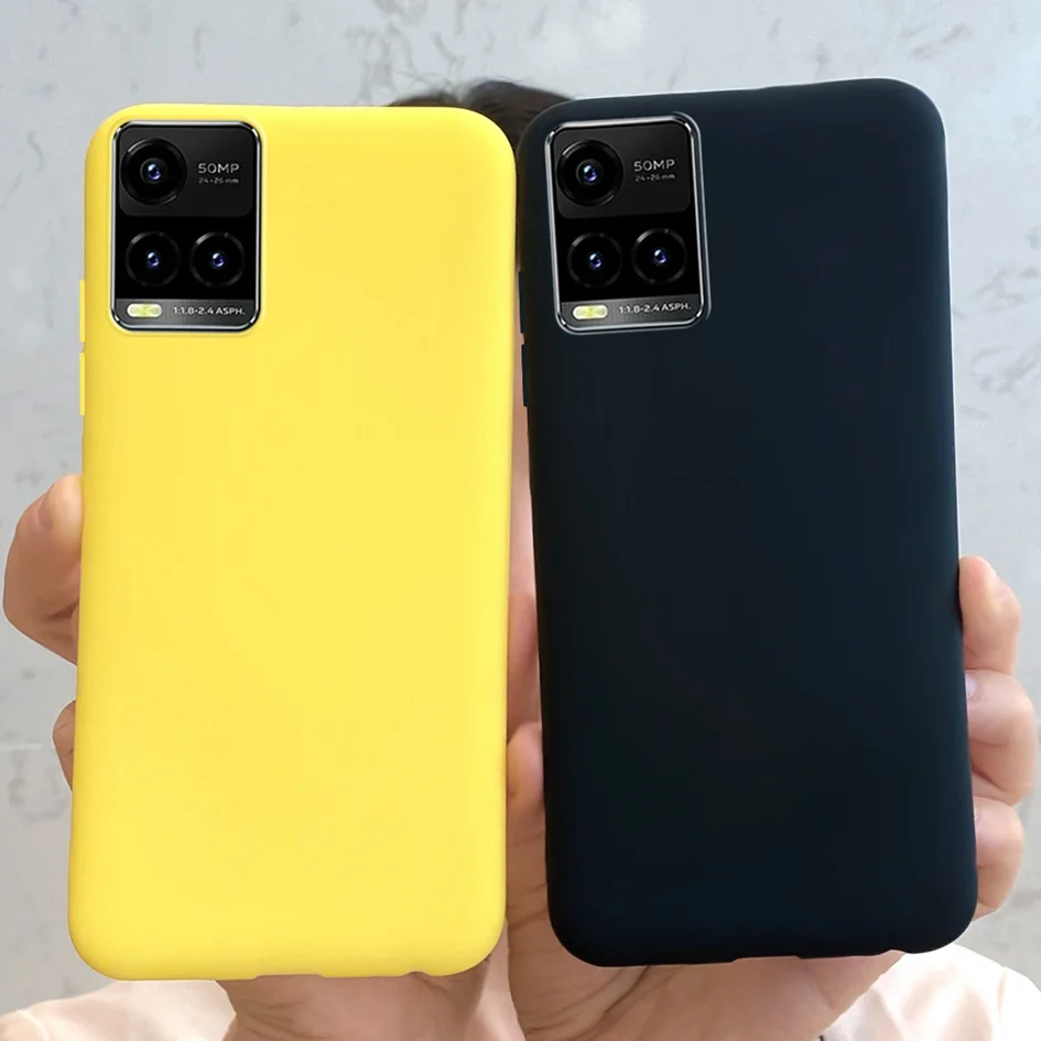 Funda de Color caramelo para Vivo Y21 Y21s 2021, Funda de teléfono de silicona suave TPU, Funda trasera delgada para Vivo Y33s V2109, Funda VivoY21 Y 21 - imagen 2