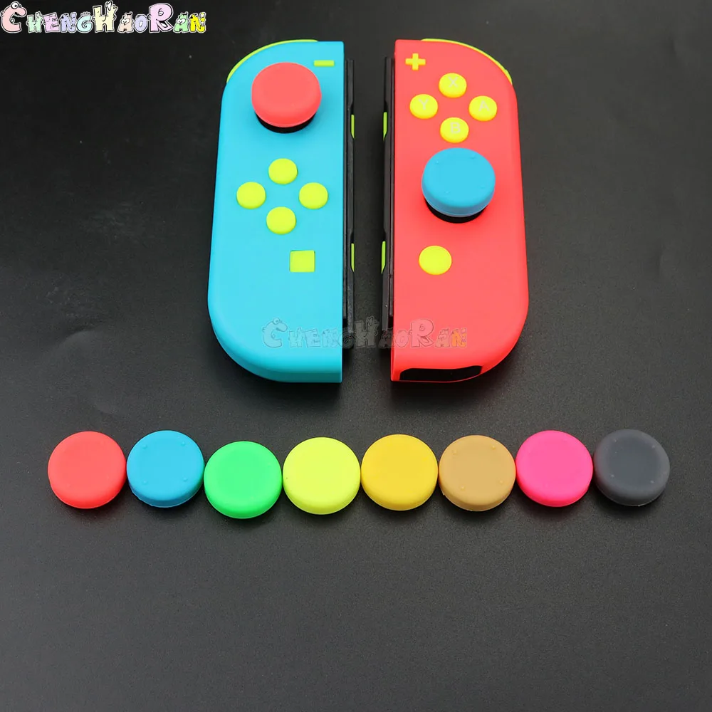 Tapa de silicona antideslizante mejorada para Nintendo Switch NS NX Joy-Con, Thumbsticks Grips Cover, 2 piezas