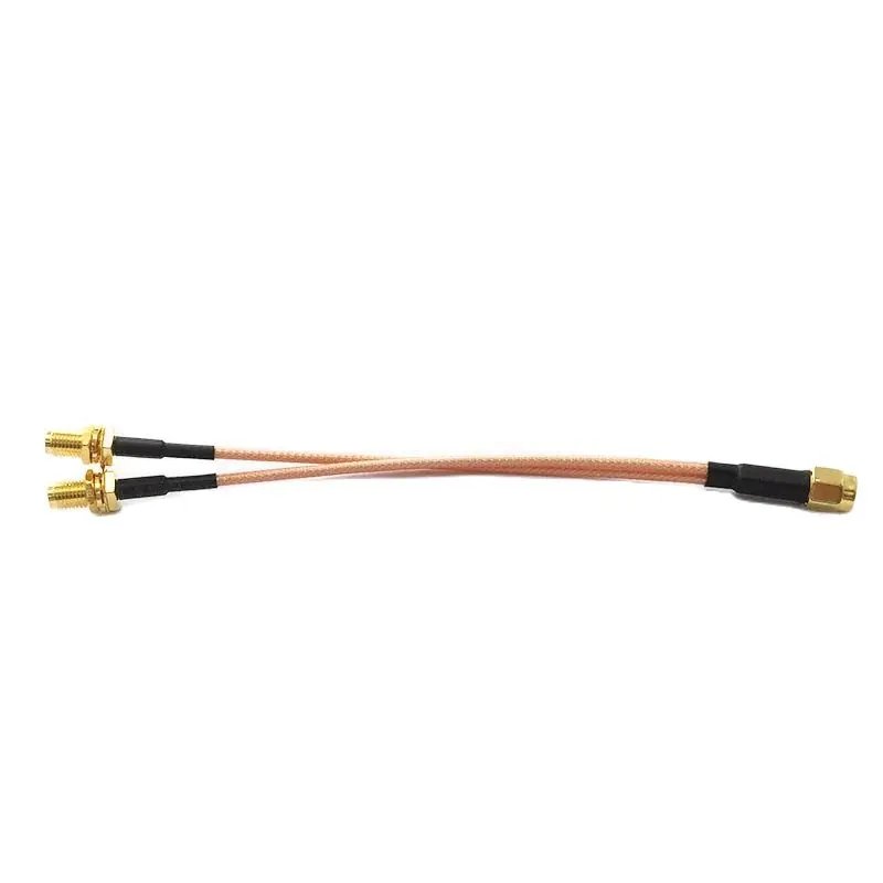 Conector macho RP SMA a 2X SMA hembra Jack tuerca tipo Y divisor combinador Cable Pigtail RG316 15CM/30CM/50CM para enrutador Wifi - imagen 4