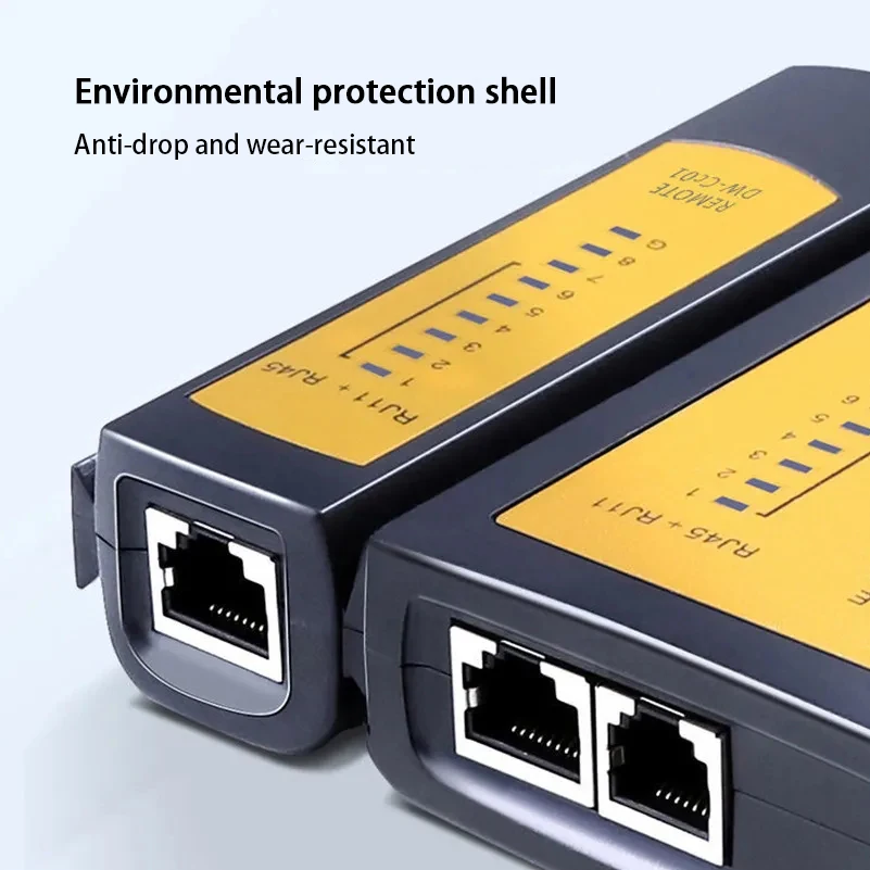 Probador de Cable de red LAN, probador de continuidad para conexiones de par trenzado RJ45 RJ11 RJ12, herramienta de prueba de Cable LAN CAT5/CAT6/CAT7 UTP - imagen 5