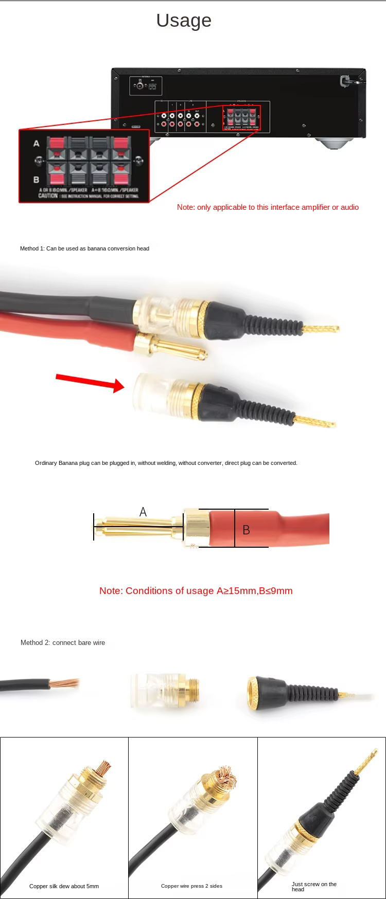 Cuerpo de latón del conector banana