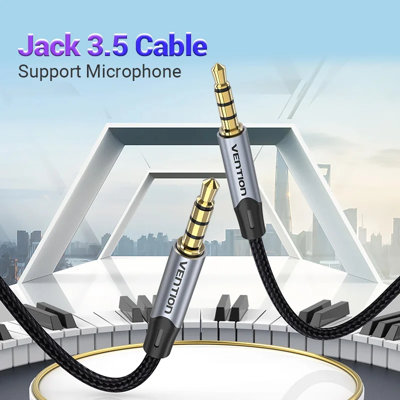 Vention Jack 3,5 Cable Aux macho a macho 3,5mm Jack Cable de Audio HiFi para guitarra coche micrófono auriculares altavoz Cable Aux - imagen 2