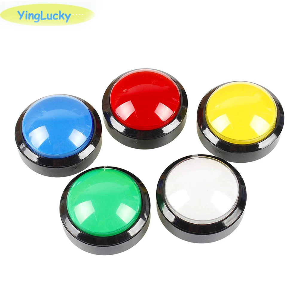 Yinglucky Botones Arcade LED 60 mm cupula grande microinterruptor 12V - imagen 3
