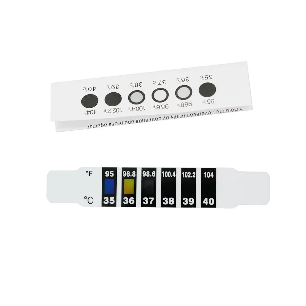 Tiras de termómetro para la frente para adultos, bebés y niños, pegatina reutilizable para medir la fiebre de la cabeza, prueba segura, 1 piezas