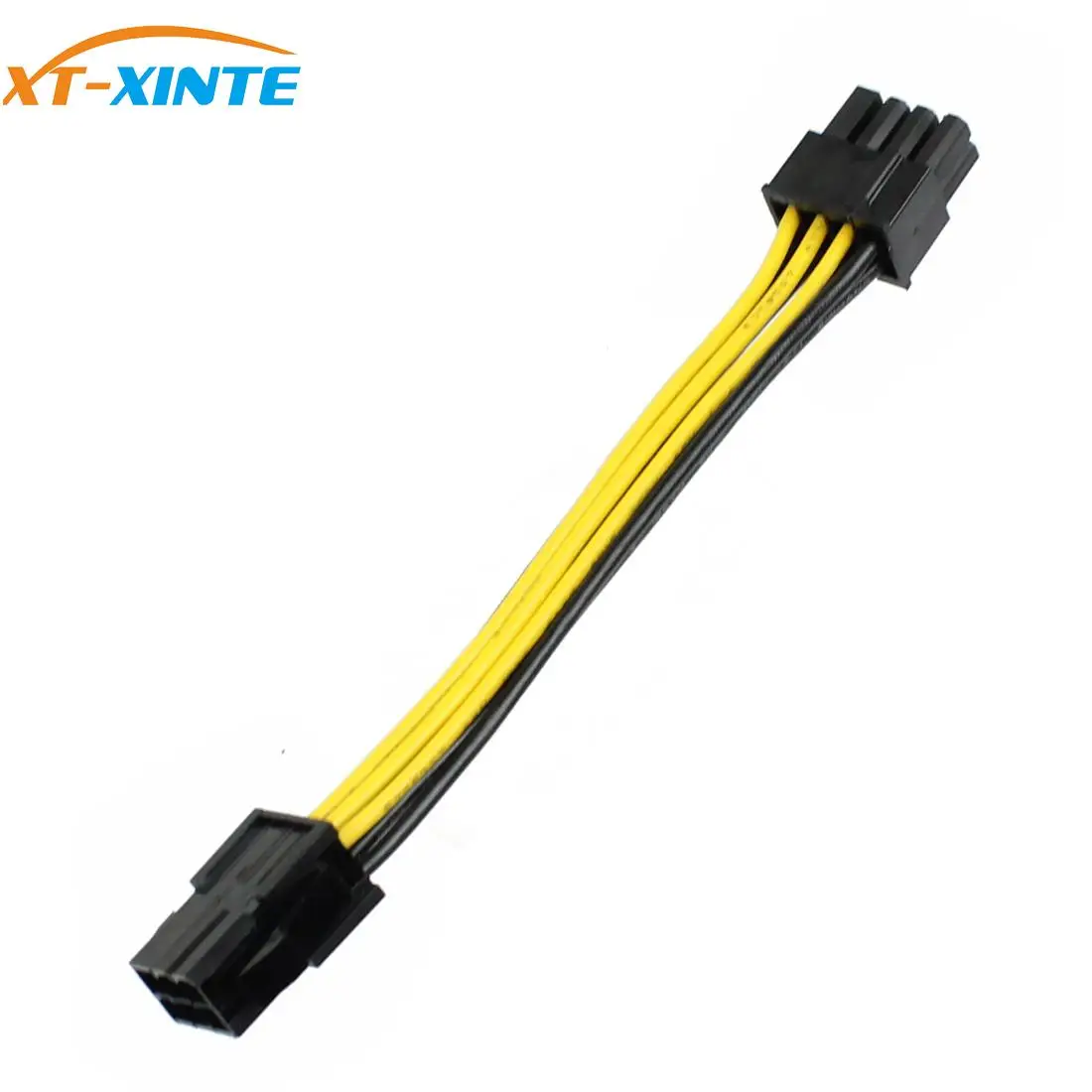 XT-XINTE de 6 pines hembra a 8 pines macho, Cable convertidor de alimentación PCI Express de 18awg, tarjeta gráfica de vídeo de 6 pines a 8 pines, Cable PCIE de 25cm/12cm