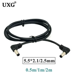 Cable Alimentador DC Macho 5,5x2,1mm – 90 Grados 1m