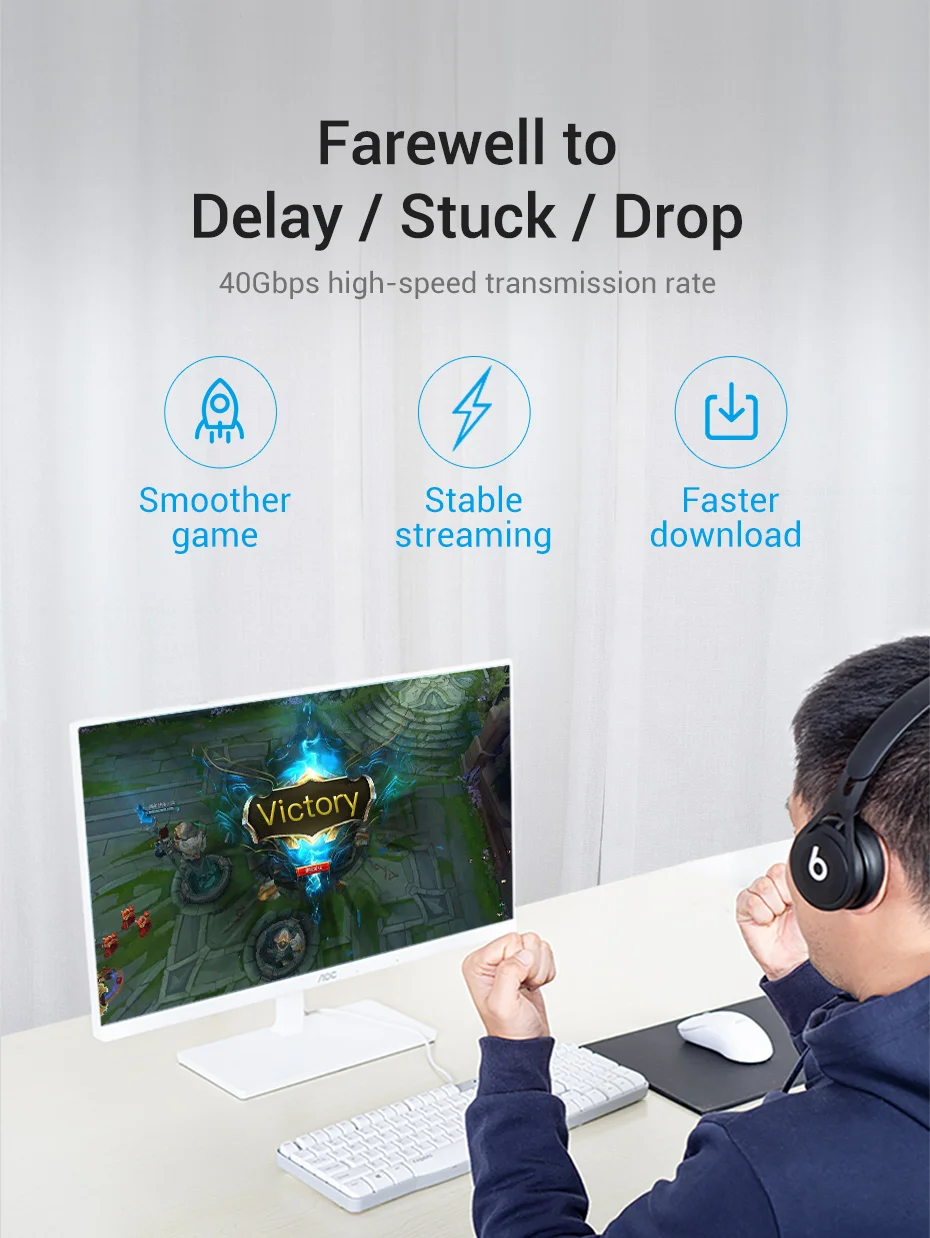 Conector RJ45 Cat8 - Material PC de alta calidad