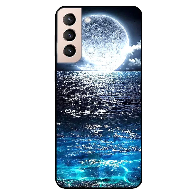 Para Samsung Galaxy S21 funda S21 Plus 5G impresión silicona suave TPU cubierta de teléfono transparente para Samsung S21 FE Ultra fundas traseras S21FE - imagen 2