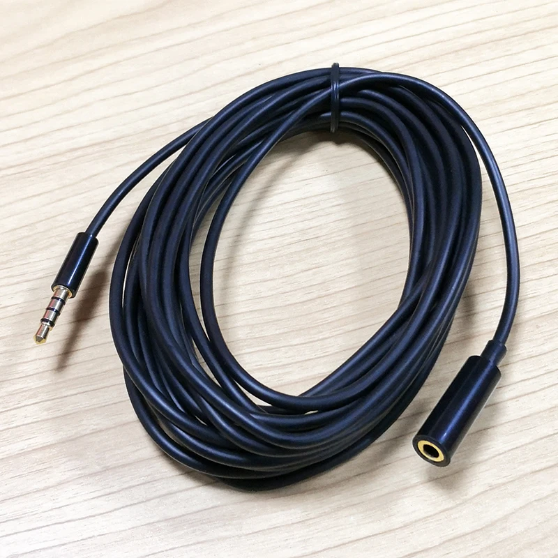 Cable de extensión de Audio de 4 polos, Conector de 5m, 16 pies, 3,5mm, macho a hembra, AUX, extensor de Audio para auriculares, teléfono móvil - imagen 4
