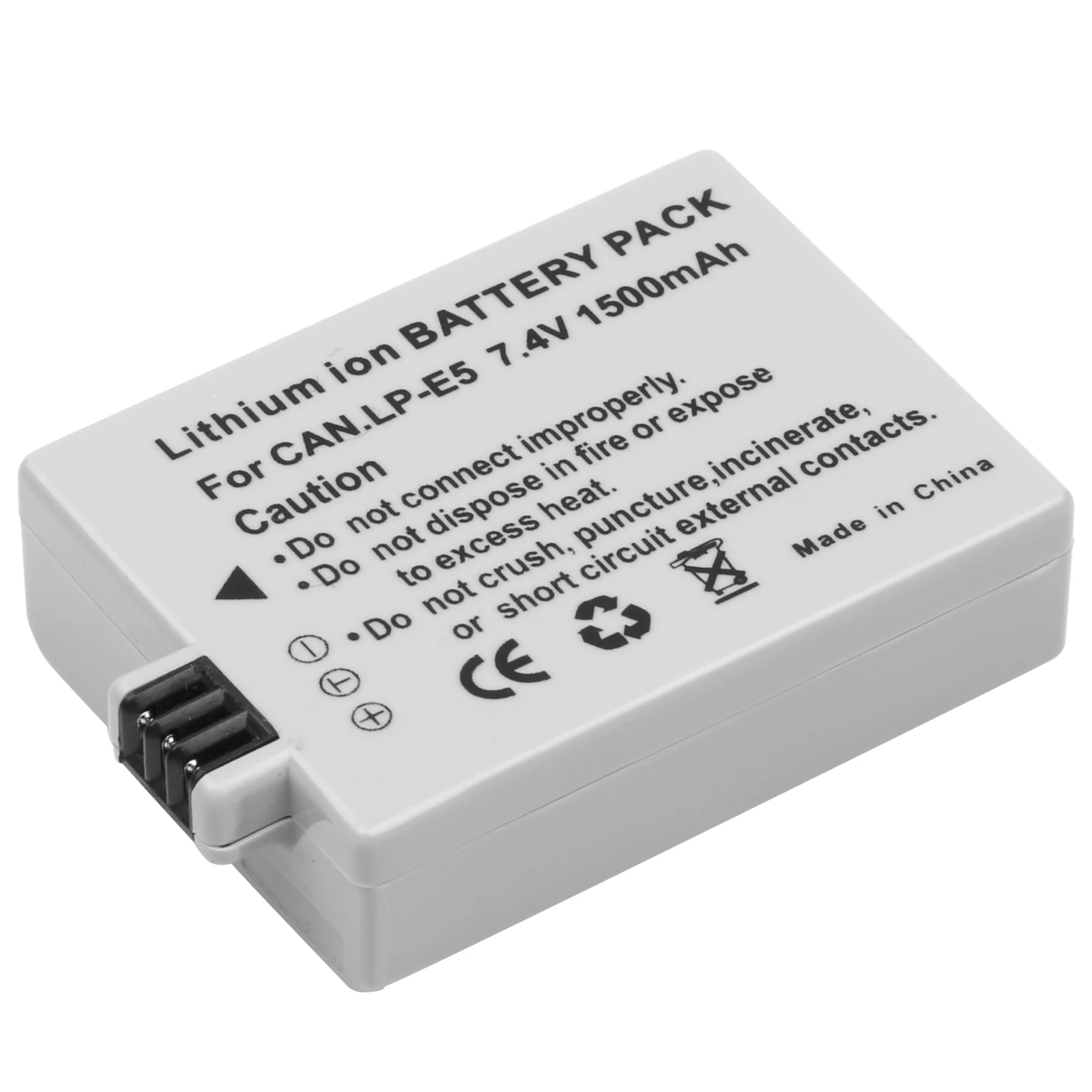 7,4 V 1500mAh LP-E5 LPE5 LP E5 batería de cámara para Canon EOS EOS Rebel XS, Rebel T1i, Rebel XSi, 1000D, 500D,450D, L10 - imagen 2