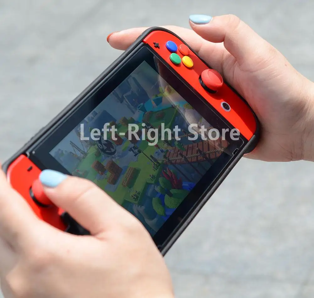 2 juegos para interruptor Joycon funda de piel d-pad mover dirección cruzada ABXY X pegatina de llave botón de Joystick cubierta de tapa de agarre - imagen 3