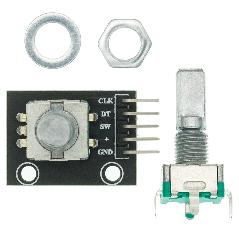 Módulo codificador rotatorio de 360 grados para placa de desarrollo de interruptor de Sensor de ladrillo Arduino KY-040 con pines