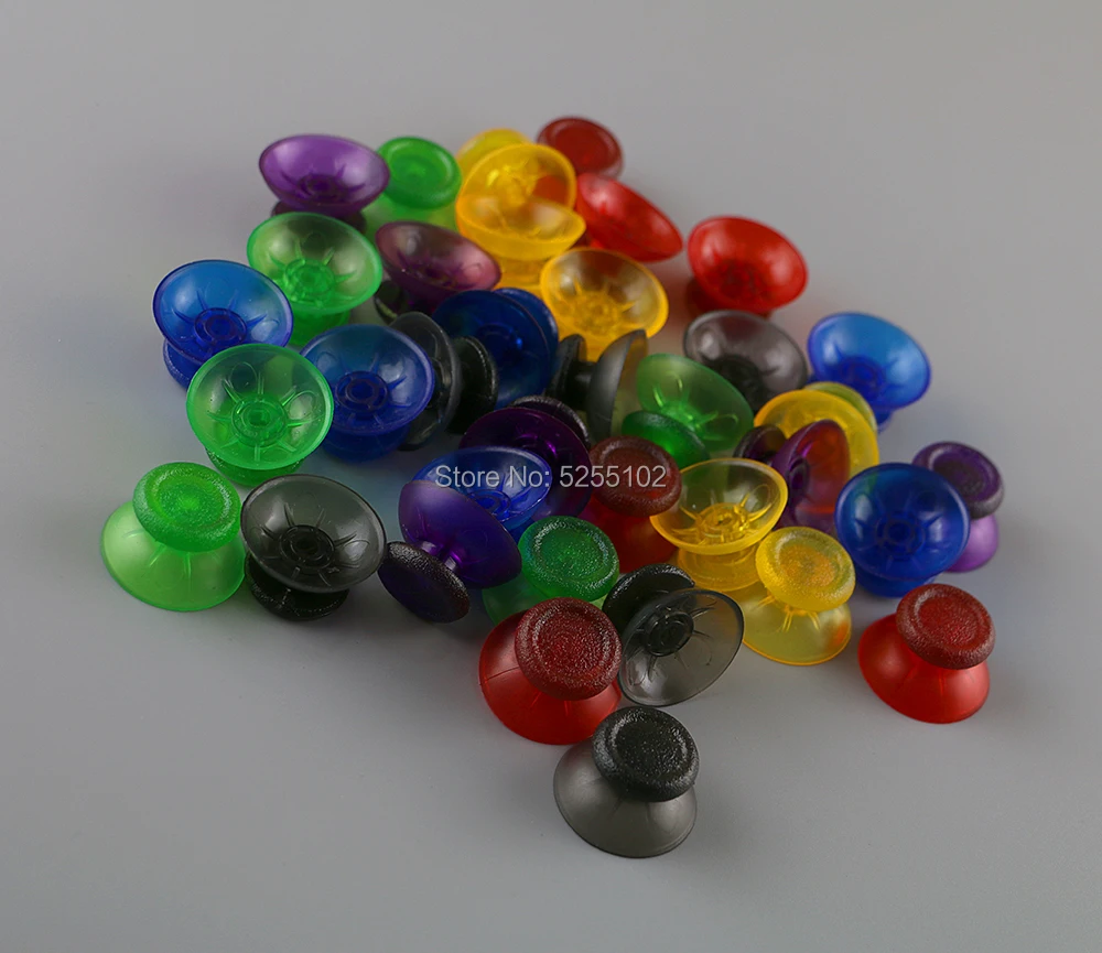 2 uds cubierta analógica palos de pulgar 3D Joystick transparente palancas de pulgares de seta cubierta de Joystick 3D de plástico analógico tapas transparentes para PS4 - imagen 3