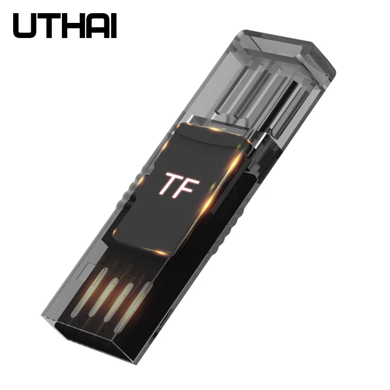 UTHAI C03 tipo-C micro USB USB3.0 3In1 lector de tarjetas de OTG de alta velocidad Universal TF/SD/V8 adaptador para PC Android encabezados de extensión - imagen 5