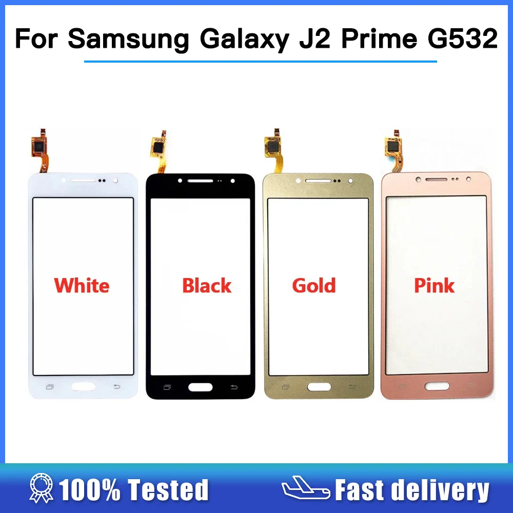 Sensor digitalizador de pantalla táctil G532 para Samsung Galaxy J2 Prime G532 SM-G532 G532F, piezas de repuesto de Panel de vidrio frontal