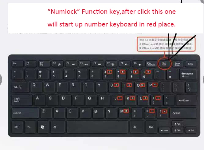 Mini teclado USB blanco con pegatina rusa, ultrafino, silencioso, tamaño pequeño, 78 teclas, Mini teclado USB Multimedia para ordenador portátil y PC - imagen 5