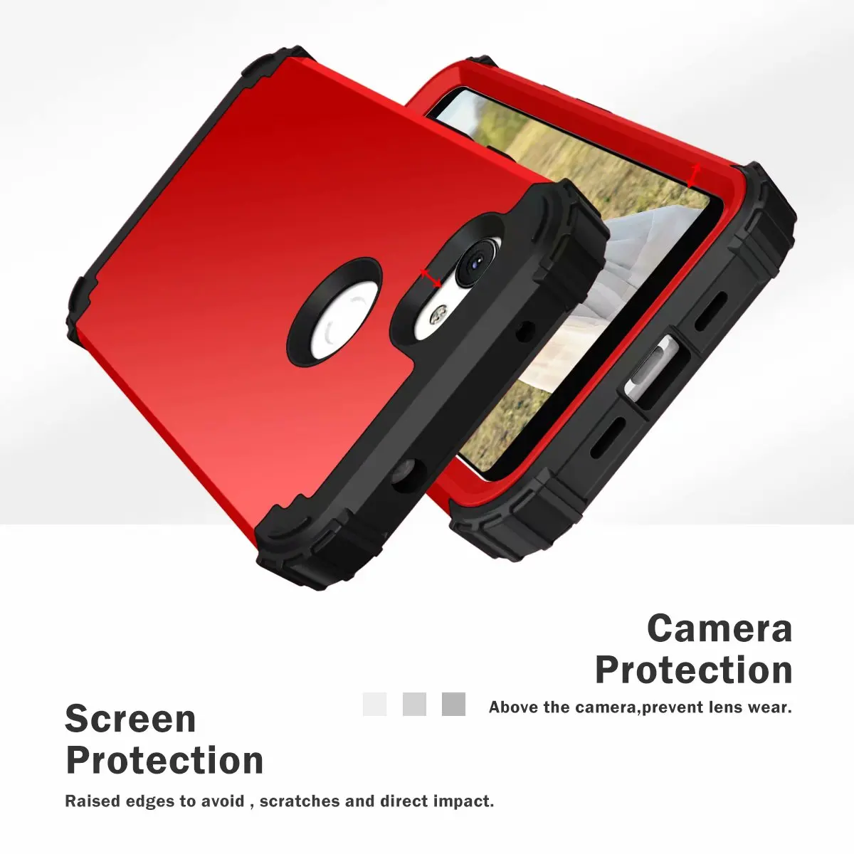 Silicone 3 in 1 Hard PC Glitter cover for Google Pixel 3 XL 3A Anti-Fall Hybrid Armor Case for Google Pixel 3A XL phone cover - imagen 5