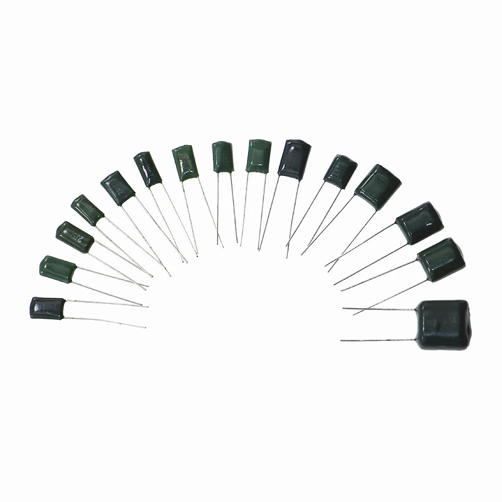 150 unids/caja 100V 15 tipos (0,33nF-470nF) kit surtido de condensadores de película de poliéster - imagen 3