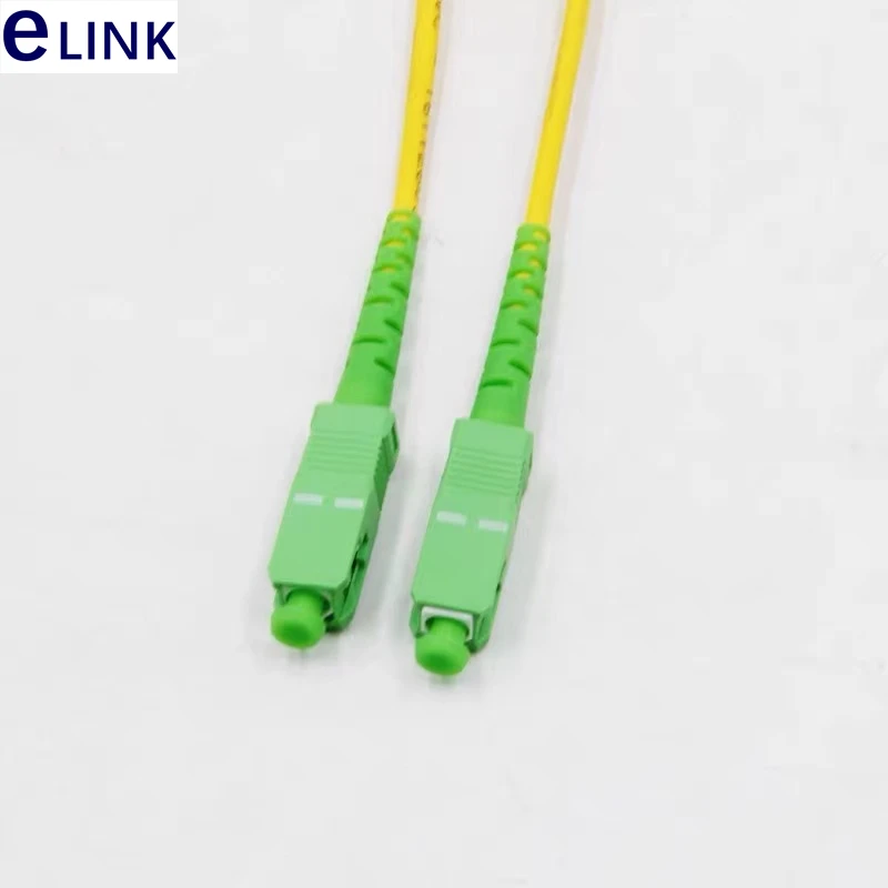 Cable de conexión de fibra óptica 1-50m SC APC-SC APC SX SM 3,0mm 2,0mm monomodo SC/APC-SC/APC puente de fibra óptica Simplex PVC ELINK - imagen 4