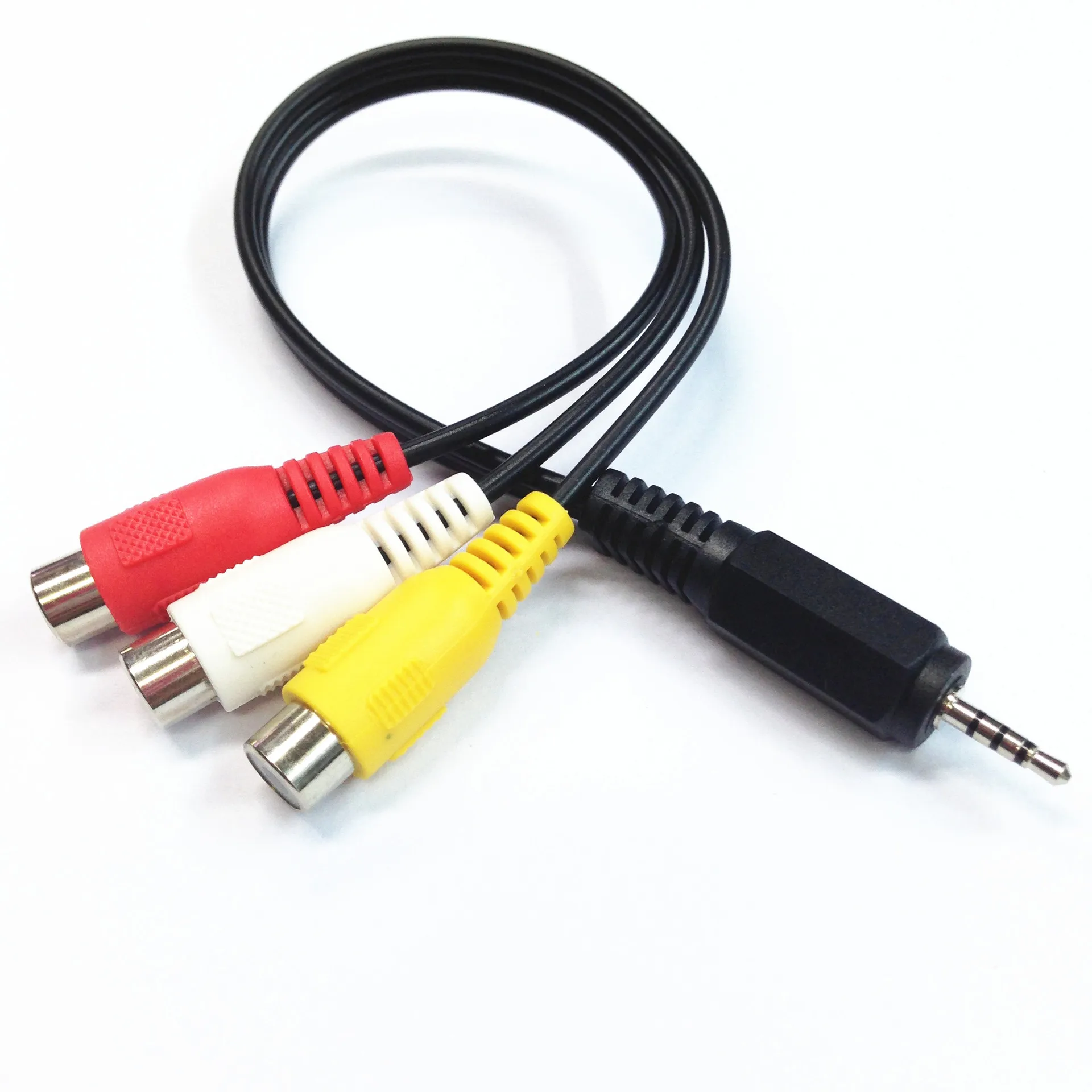 Cable adaptador Mini macho a 3 RCA hembra para Audio y vídeo, Conector estéreo de 25cm, 2,5mm, excelente calidad, nuevo - imagen 4