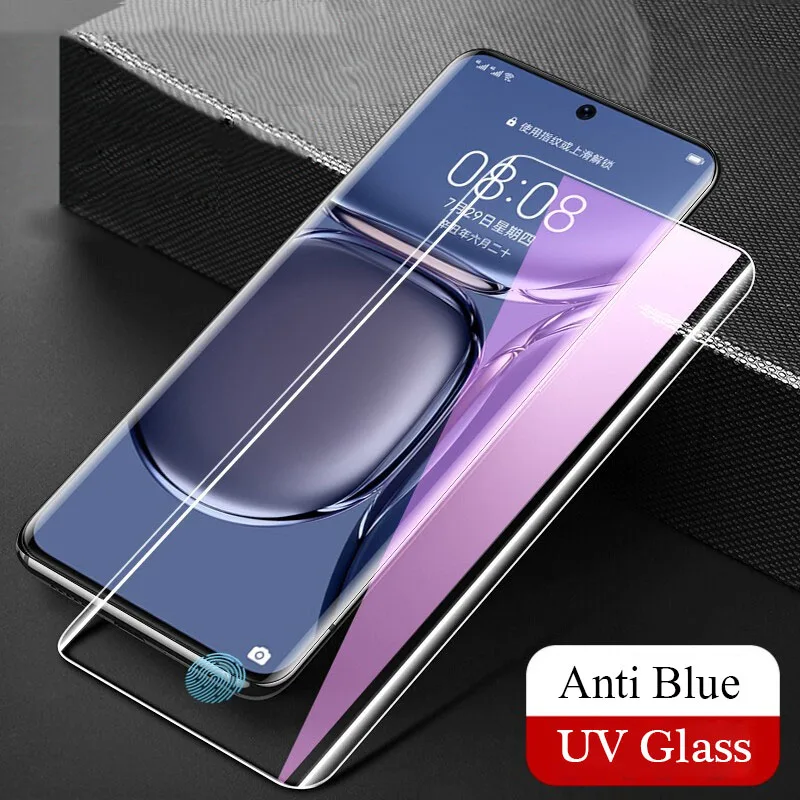 Protector de pantalla de vidrio templado 3D para Huawei P50 Pro, vidrio templado para Huawei P50Pro, Huawei ip50 Pro, Anti azul, mate, UV - imagen 3
