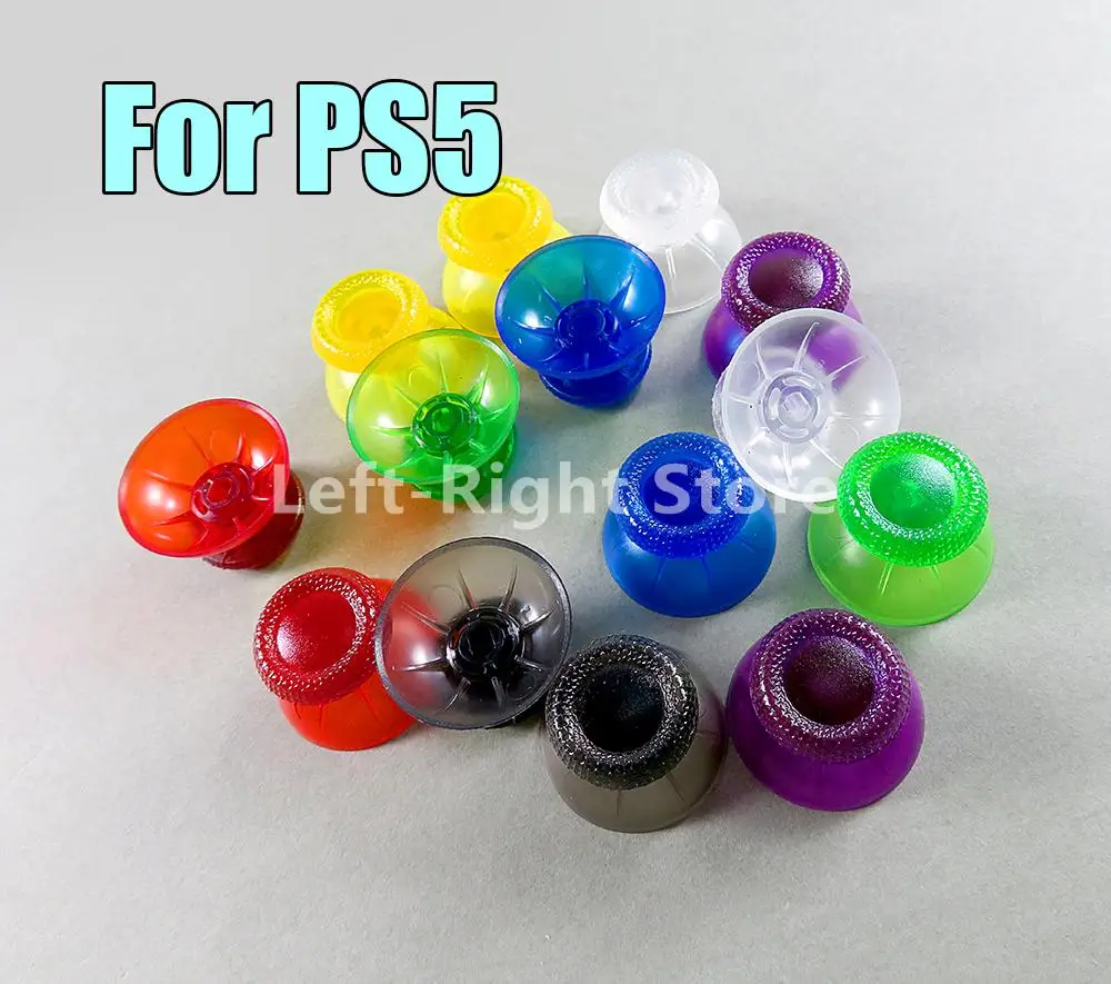 2 uds para Sony PlayStation PS5 controlador tapas transparentes cubierta analógica palos de pulgar 3D Joystick Thumbstick tapa de seta