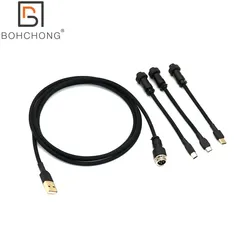 Cable USB-C a Conector Aviador GX12 para Teclado Mecánico