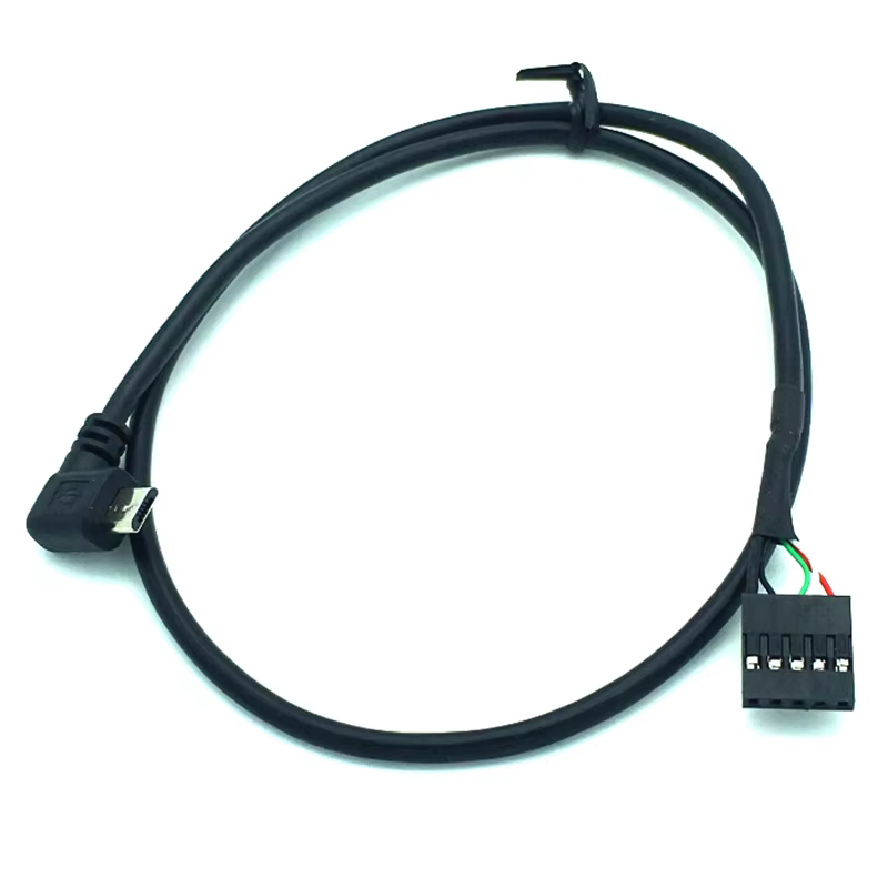 Conector Micro USB macho hembra ángulo recto DuPont - imagen 4