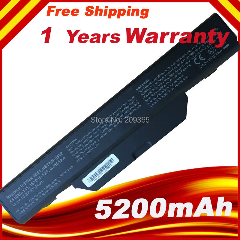 HSTNN-IB51 10,8 V 5200mAh batería del ordenador portátil para HP Compaq 550 610 cuaderno de negocios 6720s 6730 6730s 6735s 6820s 6830s Series