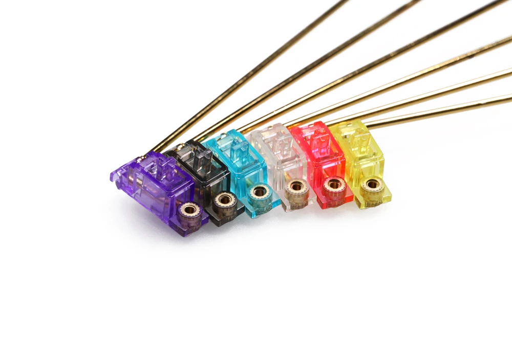 EGS-tornillo Pcb chapado en oro transparente, estabilizador para teclado mecánico personalizado, xd64, BM60, xd87, azul, amarillo, rojo, cian, morado - imagen 3