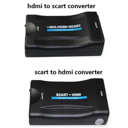 Convertidor Scart a HDMI 1080p - Adaptador AV para HDTV y TV
